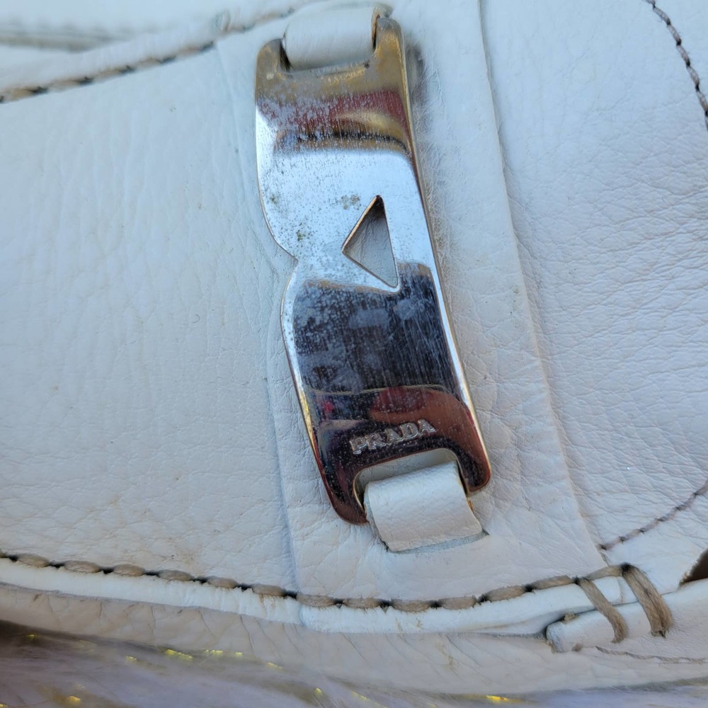 Authentic Prada White Leather Mule 38 - Picture 8 of 11